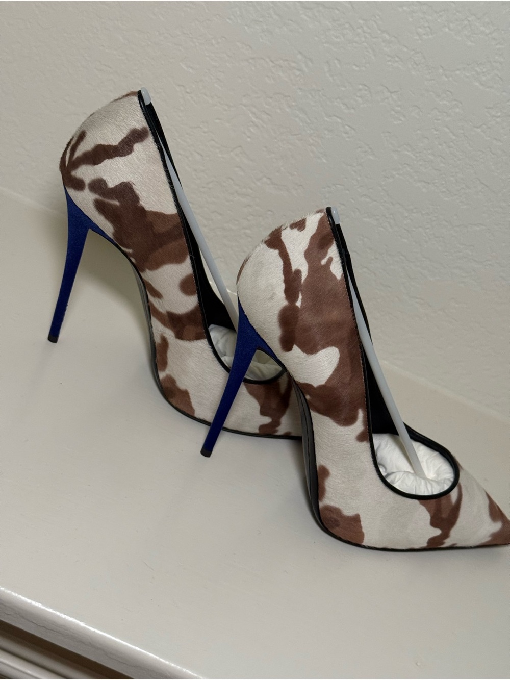 Giuseppe Zanotti Yvette Cow Print Calf Hair Pumps EU 39 - Picture 5 of 8